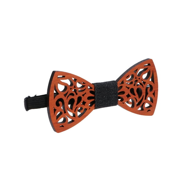 Pajarita de boda para hombre, de madera natural, respetuosa con el medio ambiente, hecha a mano, diseño hueco para decoración.
