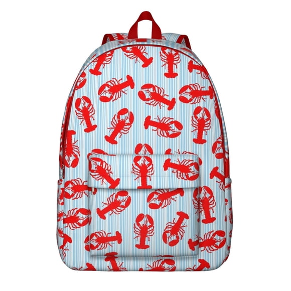 Crustacean Seafood Marine Ocean Travel Backpack – Lightweight Student Backpack with Nautical Beach Design, Comfortable Carrying, and Anti-theft Features for Daily Use and Short Trips
