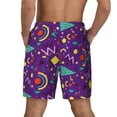 thumbnail image 2 of Rocae Retro 80s Style for Men's Swim Trunks Quick Dry With Two Side Pockets and One Lined Patch PocketMedium, 2 of 9