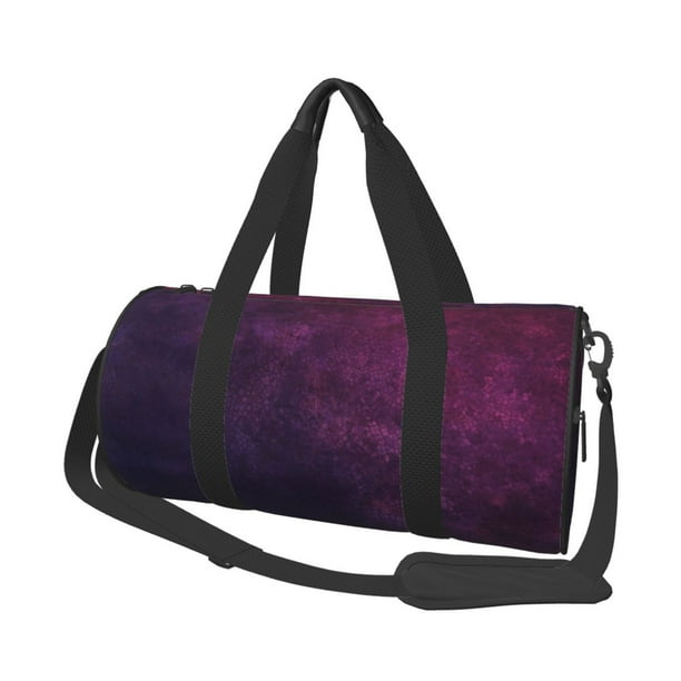 Easygdp Black Dark Blue Purple Bolsa de Viaje, Bolsa de Mano, Bolsa de Gimnasio, Bolsa de Equipaje para Viaje