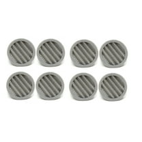8 Pack 3" Grey Round Plastic Louver Soffit Air Vent