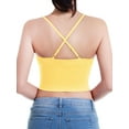 thumbnail image 7 of Made by Olivia Women's Seamless Padded Workout Sports Bra Cami Cropped Yoga Tank Top with Adjustable Straps, 7 of 7
