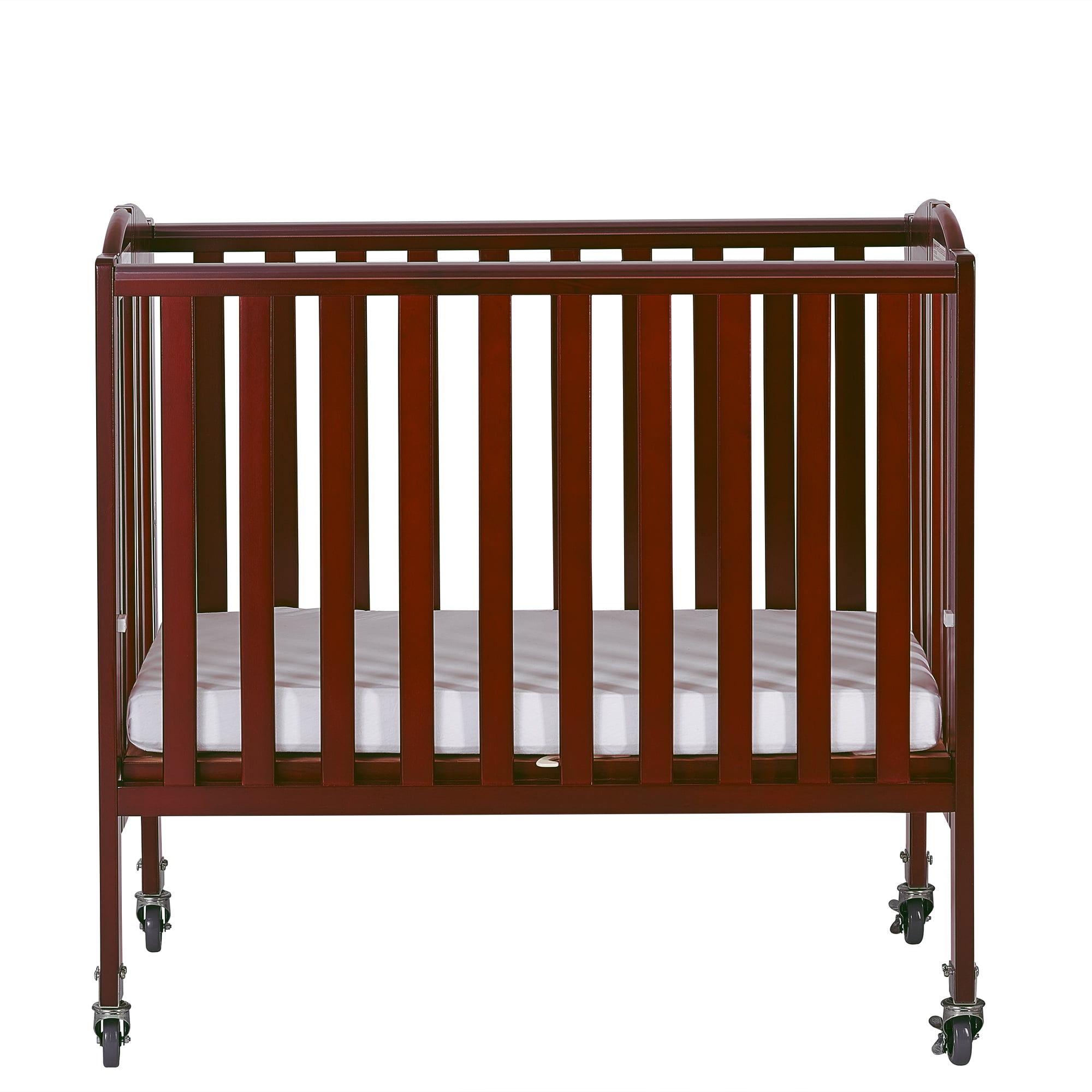 Dream On Me Birch 2in1 Folding Portable Mini Crib, Cherry Walmart