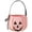 Pink, variant on Kjfeif 3Pcs Reusable Pumpkin Candy Bucket with Delicate Bow Embroidery, Handheld Halloween Basket for Kids Trick or Treating, Festival Storage Bag, Cute Seasonal Accessory