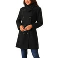 thumbnail image 4 of INSPIRE CHIC Women's Double Breasted Peacoat Fashion Winter Outwear Casual Collar Jackets with Pockets, 4 of 4