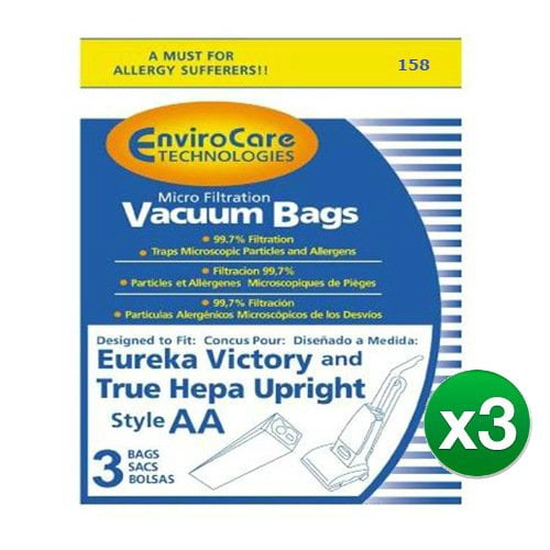 Eureka Style AA Vacuum Bags 3 Pack 