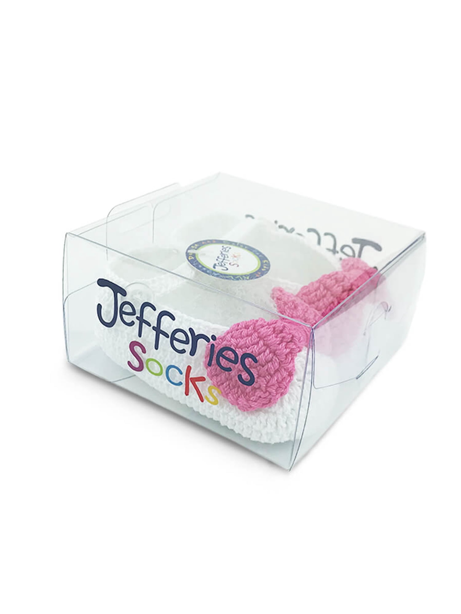 Jefferies Socks Baby Girls Socks Hand Crochet Bow Crib Shoe Booties, 1 Pair