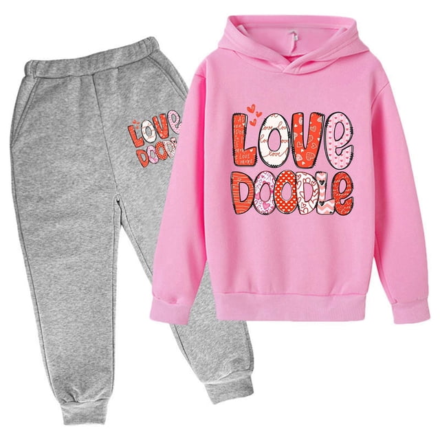 FhsagQ Ensembles pour Garçons Automne et Hiver Chandail à Capuchon pour Enfants Ensemble de Chandail à Capuchon Imprimé Ensemble sur sous-Vêtements Décontracté Mignon Imprimé Manches Longues Kaki 3-4 Ans
