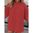 thumbnail image 5 of QASIEATN Hoodies for Graceful Women Fashion, Oversized Sweatshirts Loose Fit Casual Crewneck Sweatshirts Long Sleeve Pullover Tops, Womens Fall Tops, 5 of 7
