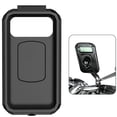 thumbnail image 2 of IPX8 Waterproof ABS Motorcycle Stand Holder 360 Degrees Rotatable Bracket Case Bicycle Mobile Phones Portable Fixing Support Rear View Mirror Large, 2 of 8