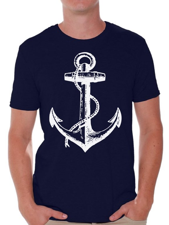 Sea Anchor Shirt for Men Sea Tshirt for Him Sea Lovers Gifts Sea Themed Party Cute Gifts for Sailor Anchor Clothes for Father Marine Clothing Collection Mister Captain T Shirt