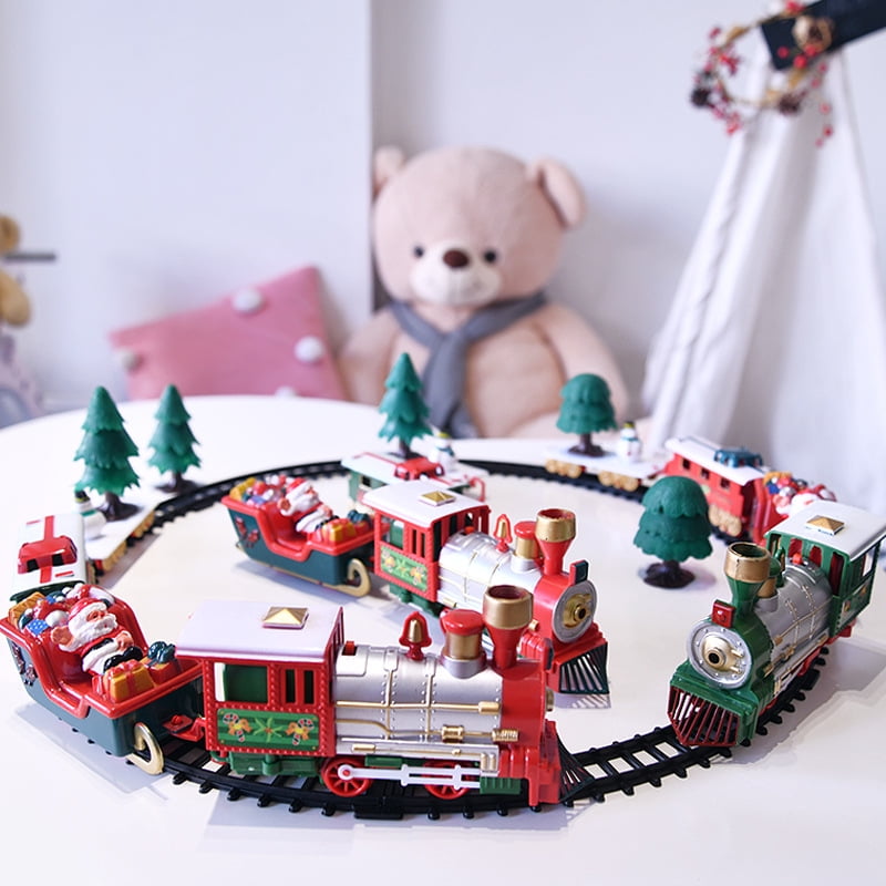 Christmas Train Set for Under The Tree with Lights, and Sounds