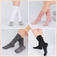 thumbnail image 2 of Bocaoying 4 Pairs Women's Scrunch Slouch Socks with Grips, Breathable & Stretchy Long Casual Socks Non-Slip for Pilate, Barre, Yoga, Gym, US Size 5-10, 2 of 9