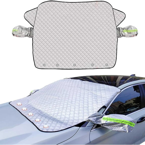 Windshield Cover for Ice and Snow, Magnetic Car Anti-Snow Cover with Side Mirrors Cover, 3 Layers Thickening Magnetic Windshield Cover for Ice and Snow,Protect Your Car from Bad Weather (SUV)