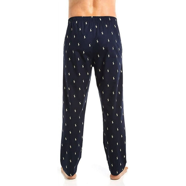 Polo Ralph Lauren Men`s Knit Allover Logo Jogger Pajama Pants