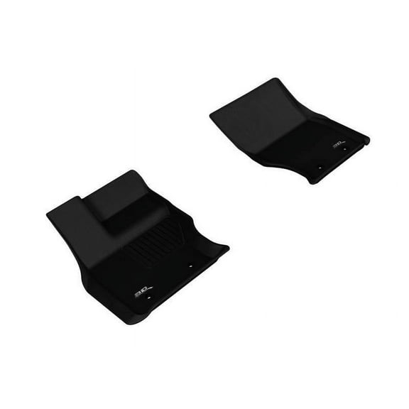 3D MAXpider 2013-2022 Fits Land Rover RANGE ROVER 2014-2022 RANGE ROVER SPORT 1st Row Black Kagu Carbon Fiber Embossed Pattern Floor Mat L1LR01011509