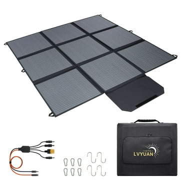 EFFORTWAY 300 Watt Portable Solar Panel for Power Station, Foldable Solar Panel Charger Waterproof IP67 for RV, Outdoor, Camping,  Home, Off Grid, Power Outage