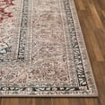 thumbnail image 5 of Well Woven Lotus Tonti Red Vintage Medallion Oriental 5'3" x 7'3" Machine Washable Flat-Weave Area Rug, 5 of 8