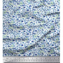 Soimoi Silk Fabric Floral Shirting Fabric Prints by Yard 42 Inch Wide