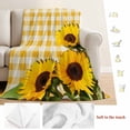 thumbnail image 5 of Spring Sunflowers Blanket Soft Cozy Warm Throw Blanket for Couch, Plush Fuzzy Flannel Fleece Blankets for Sofa, Yellow White Plaid Farmhouse Rustic Bed Blankets Lightweight Gifts for Women, 40"x50", 5 of 9