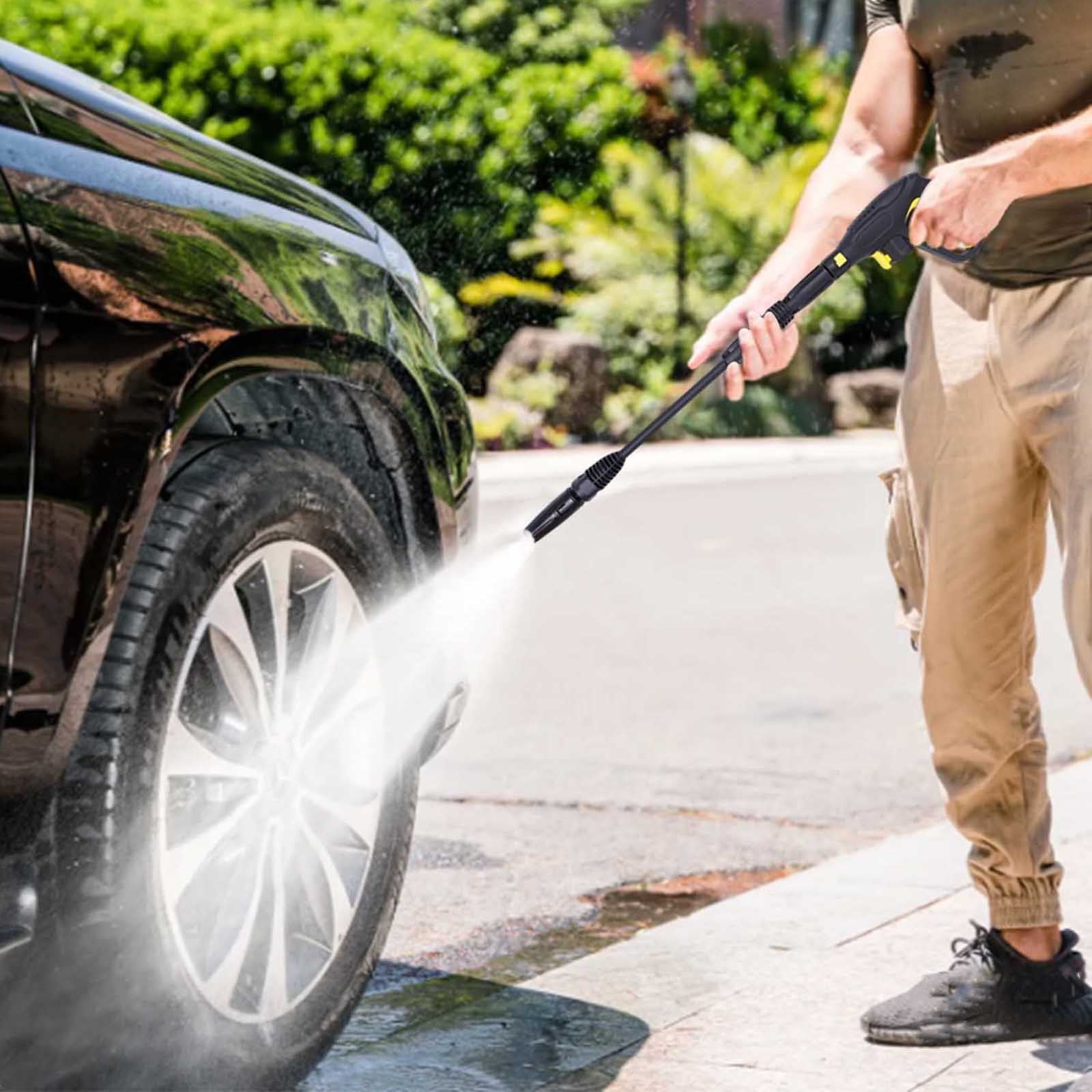 Pressure Washer High Power Water Spray For Car Cleaning With Adjustable Nozzle Universal Fit For All Vehicles Hose System