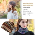 thumbnail image 2 of Transemion Tuque Décontractée Hijab Musulman Imprimé Floral Turban Coloré Protection des Oreilles Ajustable Bonnet de Sommeil pour Femmes Coiffage Café Floral 1 Ensemble, 2 of 6