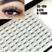 SKONHED 12 Lines Handmade 0.07 Thickness Semi Permanent C Curl False Eyelashes Synthetic Hair Eyelashes Extension Premade Volume Fans 7D-9MM