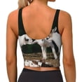thumbnail image 3 of Lsque Cute Goat Baby Printed Women'S Sports Bra, Compression, Moisture Wicking, High-Impact Sports Bra For Women,Supportive sports bra-, 3 of 9