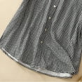thumbnail image 2 of Women's Linen Tank Tops Sleeveless Striped Button Down Shirts Curved Hem Loose Fit Casual Beach Summer Blouses (XL, Black), 2 of 6