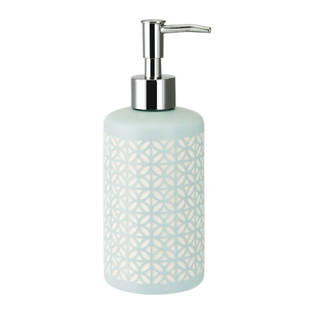 Felix Lotion Pump Aqua Blue - Allure: Ceramic Hand Wash Dispenser, 345ml Capacity, Solid Pattern