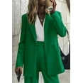 thumbnail image 6 of PRETTYGARDEN Women's Fall Two Piece Outfits Dressy Blazer Jacket and Wide Leg Pants Pockets Business Casual Office Suit Sets, 6 of 8
