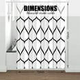 thumbnail image 5 of White Grey Fabric 72 x 72 Inch Cloth Shower Curtain, Waterproof Design and Polyester, Quick-Drying, Heavy Duty Shower Curtains Set for Bathroom, Durable and Washable with 12 Metal Hooks, 5 of 5