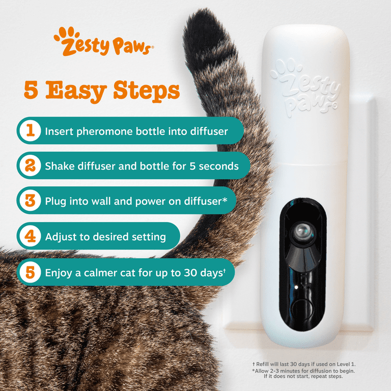 Zesty Paws Cat Calming Diffuser Starter Kit, includes 30-day