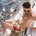 thumbnail image 2 of luoweisi Men's Beach Shorts Quick Dry Swim Trunks with Mesh Lining Roses L, 2 of 5