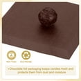 thumbnail image 4 of Envolturas de caramelo de papel de aluminio de 6x6 pulgadas, papel de envoltura de caramelo de aluminio de patrón cuadrado naranja marrón, 100 piezas, 4 of 7