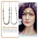 thumbnail image 5 of 2 piezas de elegante cadena para la cabeza de mujer con colgante para la frente, tocado para dama, 5 of 6