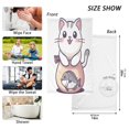 thumbnail image 6 of Yayeee 100% Cotton Hand Towels for Bathroom 16" x 28" Soft Absorbent Kitchen Towel, White Cute Cat, 6 of 7