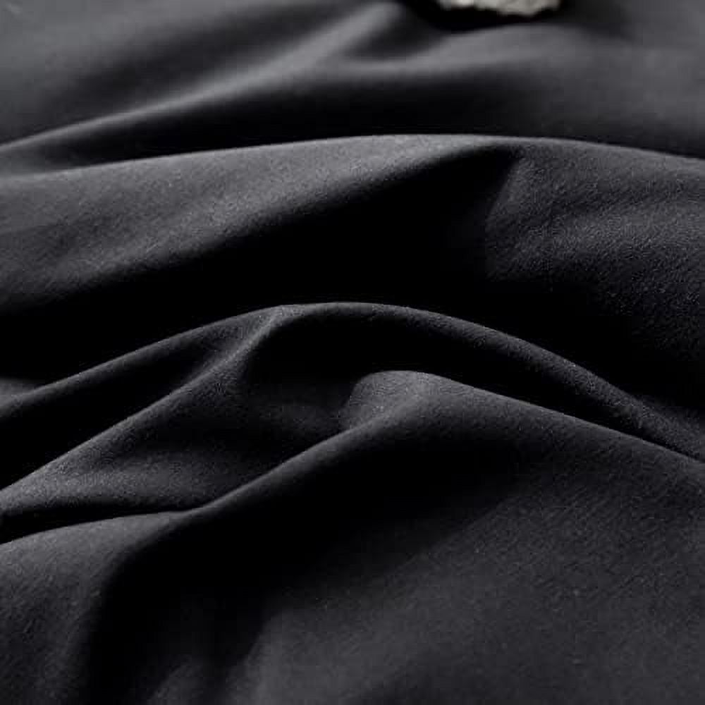 Comforter Full Size Black for Girls Boys Teens, 3pcs (1 Boho Comforter & 2 Pillowcases), Lightweight Dorm Bedding Soft All Season Bed Set