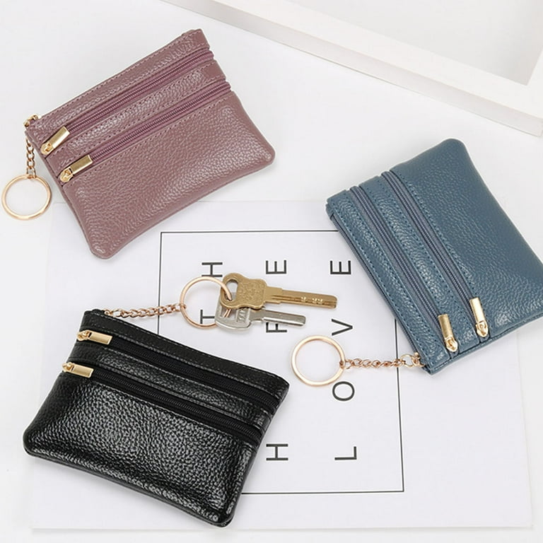 GENEMA Fashion Women Girl PU Leather Small Coin Purse Casual Wallet Coin Money Credit Card Key Holder Zipper Bag