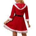 thumbnail image 4 of Lingerie for Women Santa For Festive Holiday Dress With Elegant Lace Trim And Adjustable Straps For Party Performance Red S, 4 of 9