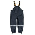 thumbnail image 4 of Kids Rain Pants Toddler Kids Solid Waterproof Bib Pants Proof Windbreak Rain Pants with Reflective Tape Navy 3 Years-4 Years, 4 of 4