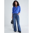 thumbnail image 2 of Free Assembly Women's Deep V-Neck Sweater with Long Sleeves, Midweight, Sizes XS-XXL, 2 of 5