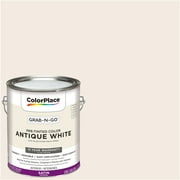 ColorPlace Ready to Use Interior Paint, Antique White, 1 Gallon, Satin