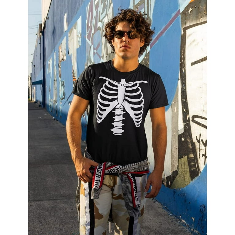 Skeleton Heart Rib Cage X-Ray Funny Halloween Men's Tall T-Shirt