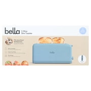 bella 2-Slice Slim Toaster with Extra Long Slot, 6 Setting Shade Control with Reheat & Cancel Buttons, Surf
