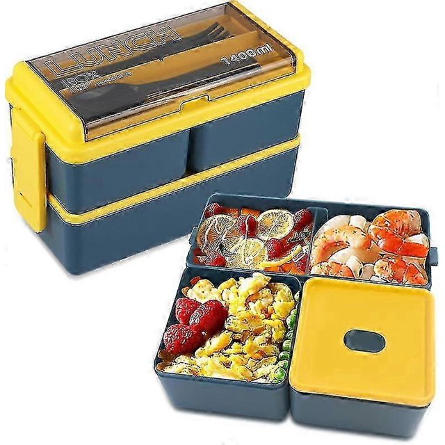 Bento Box Adult Lunch Box, 3-in-1 Stackable Lunch Containers-Excellence