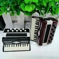 thumbnail image 1 of Mini Modèle Accordéon en Bois / Réplique d'Instrument de Musique Fait Main / Décoration Unique et Fantaisiste pour Maison Ou Bureau / Miniature Durable de Collection / 2.75 x 2.36 x 0.98 Po, 1 of 5