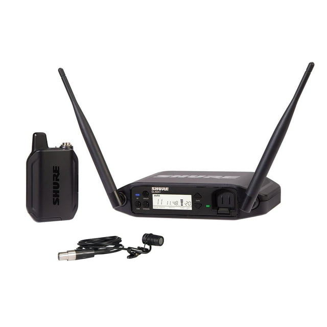 Sistema Inalámbrico Digital Shure Negro con Micrófono de Solapa para Presentador