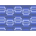 thumbnail image 1 of Ahgly Company Machine Washable Indoor Rectangle Transitional Sky Blue Area Rugs, 2' x 5', 1 of 7