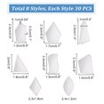 thumbnail image 2 of 240pcs 8 Styles Sew On Mirror Pieces Mirror Rhinestones Irregular Acylic Mirror Beads with Hole Flat Back Mirror Pieces DIY, 2 of 7